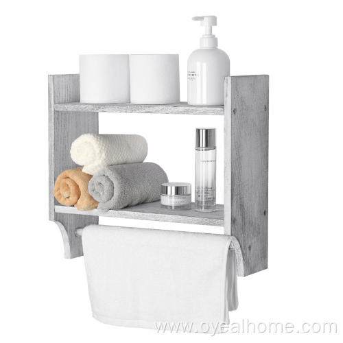 Good Quality Wooden Shelf with Towel Bar